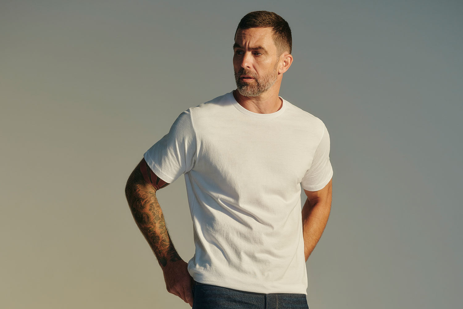 Barkers Men's White Cotton Tees
