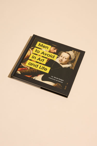 Men To Avoid In Art And Life by Other is a humorous book featuring a classical fine art cover of a man and woman, playfully exploring mansplaining with a beige background.