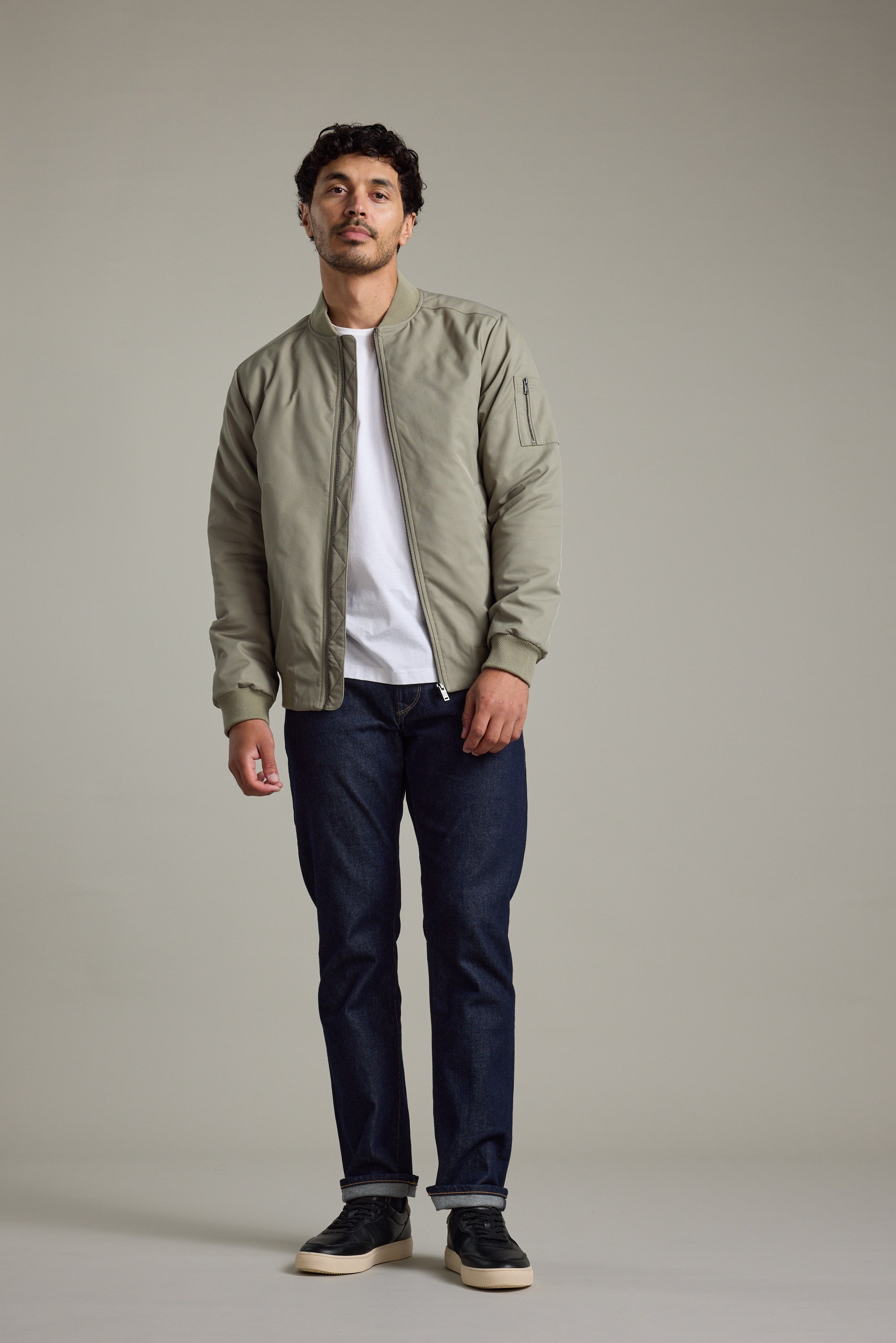 スタジャン vintage dunhill wool studium jacket bc Shop Dunhill Bomber Jacket (OLIVE) | Barkers