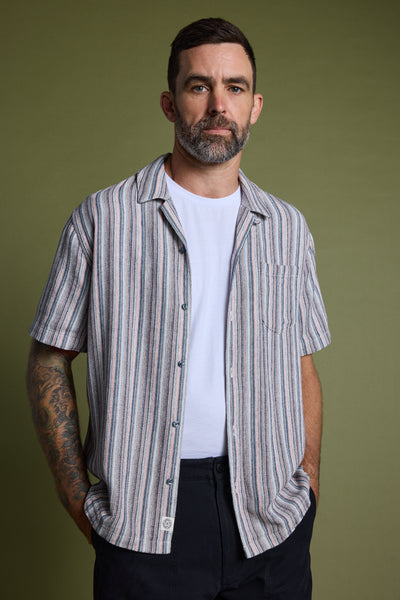 Barkers Thaxton Stripe Cuban Shirt