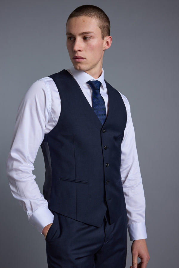 Barkers Mayfair ZQrx Waistcoat in navy, tailored fit, additional view