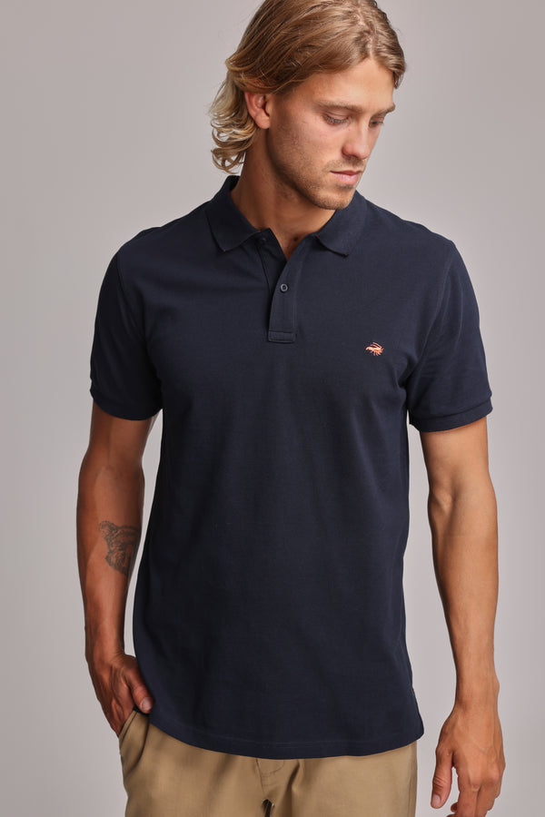 Barkers Regent Pique Polo in dark navy, regular fit, additional view