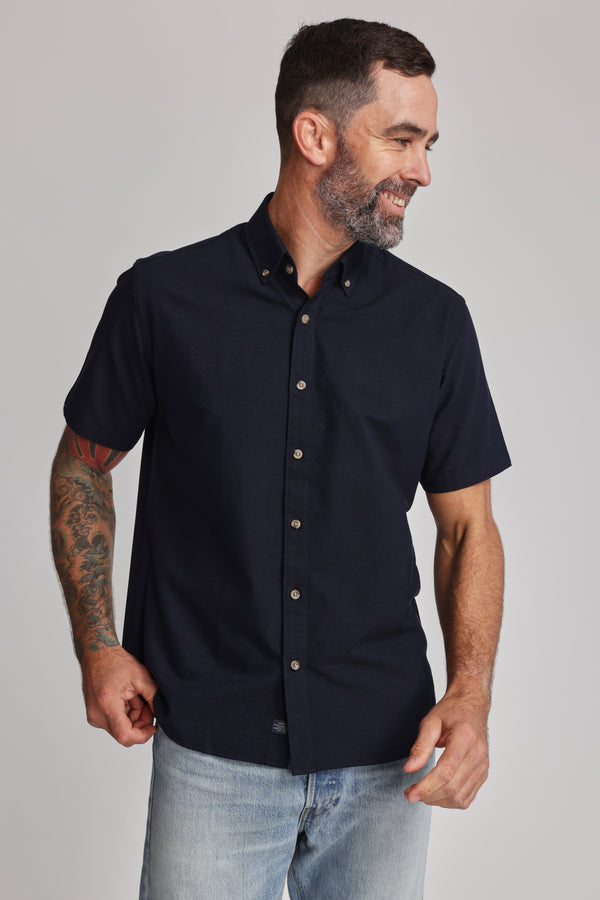 Barkers Archer Oxford Shirt in dark navy, additional view