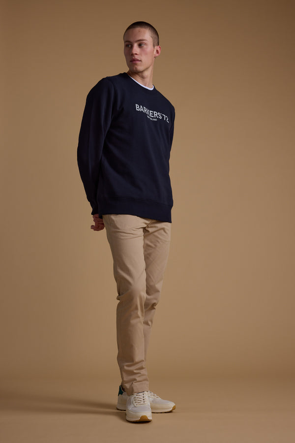 Barkers 1972 Crew in navy, cotton, alternate view