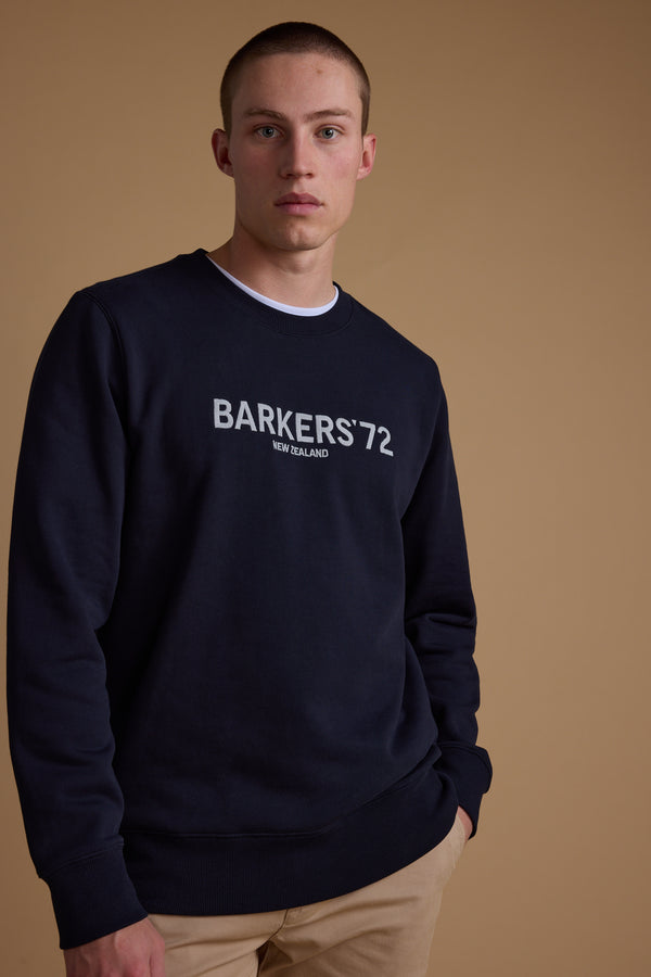 Barkers 1972 Crew in navy, cotton, additional view