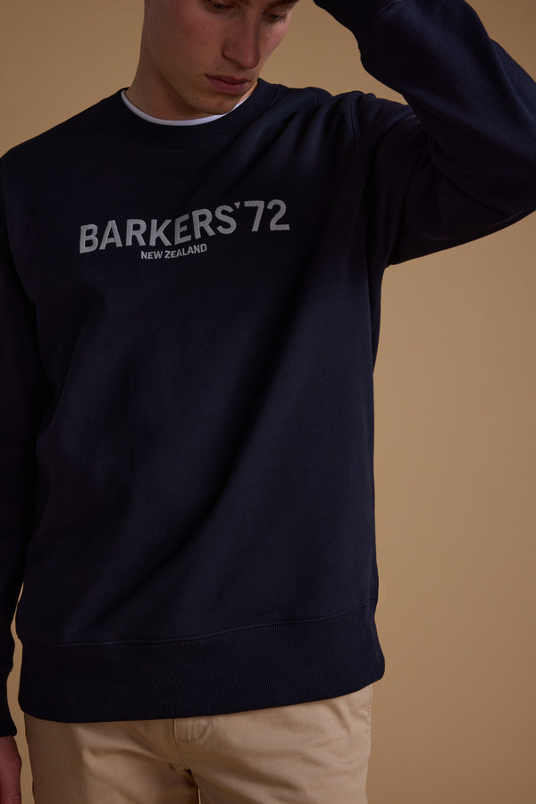 Barkers 1972 Crew in navy, cotton, additional view