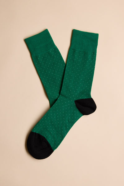 Barkers Nicolas Pin Dot Sock in green