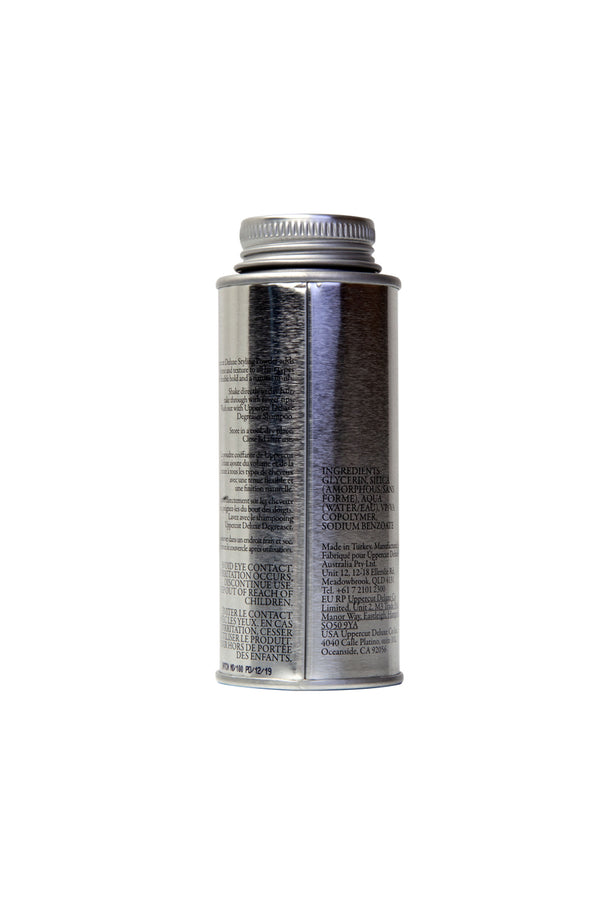 Uppercut Styling Powder 20G—matte silver can, screw cap, for hair volume styling.