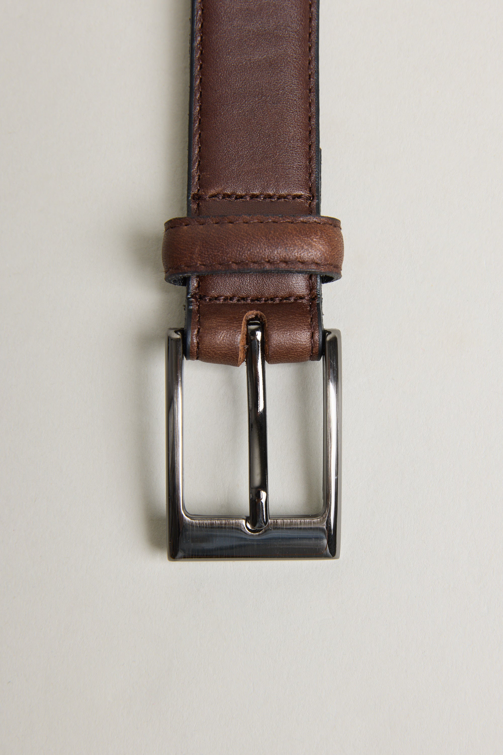 Barkers Myers Feather Edge Belt II in dark brown, alternate view