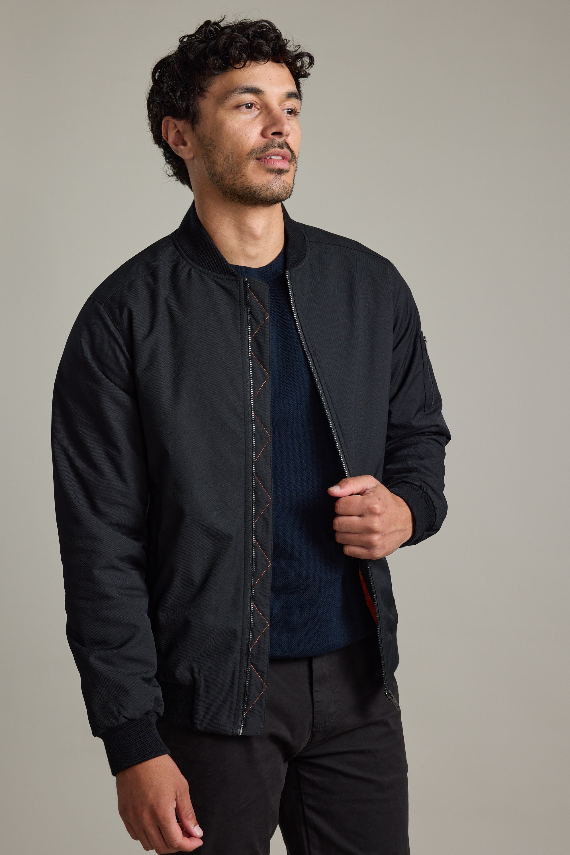 Shop Dunhill Bomber Jacket (BLACK) | Barkers
