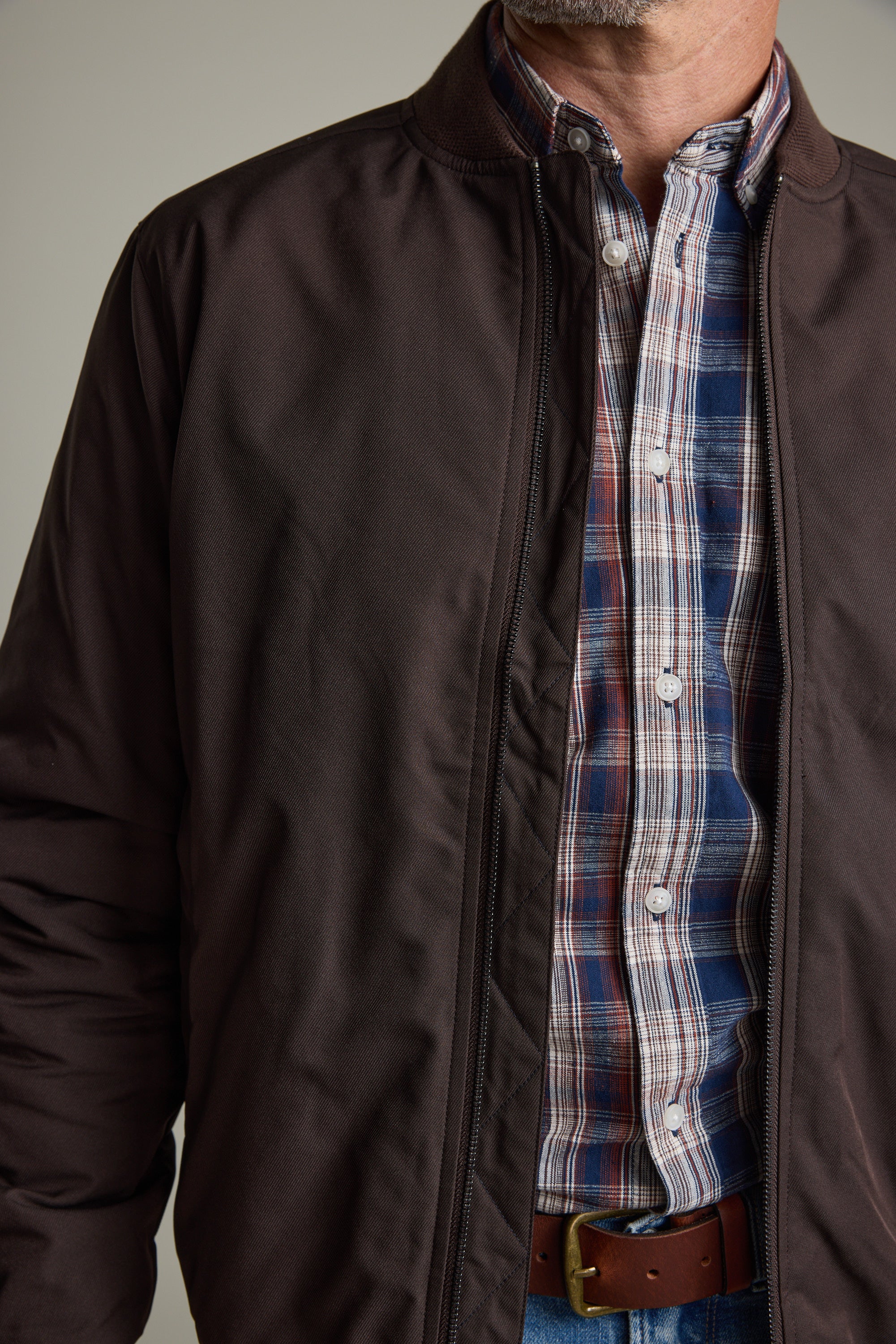 Shop Dunhill Bomber Jacket (BROWN) | Barkers