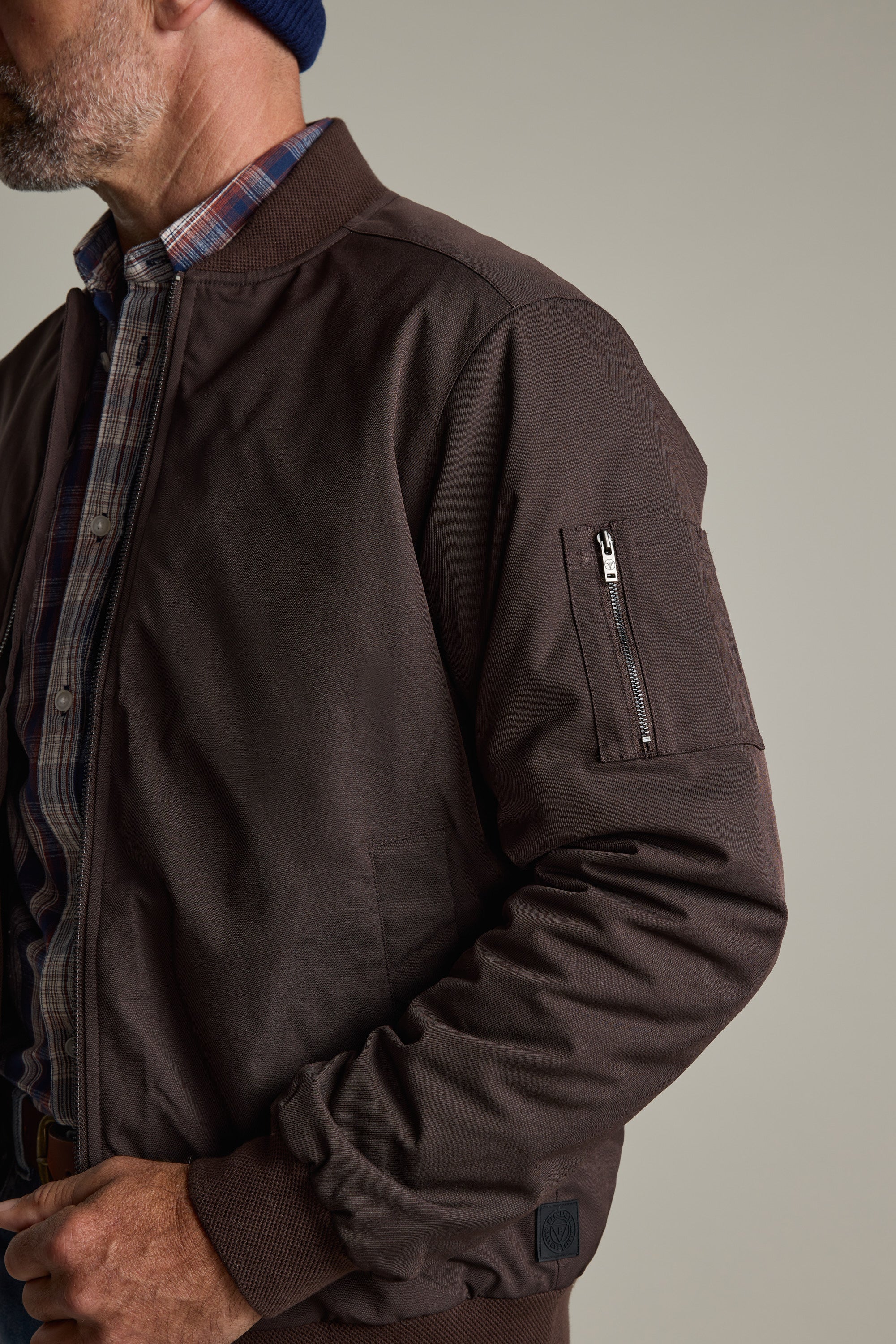 Shop Dunhill Bomber Jacket (BROWN) | Barkers