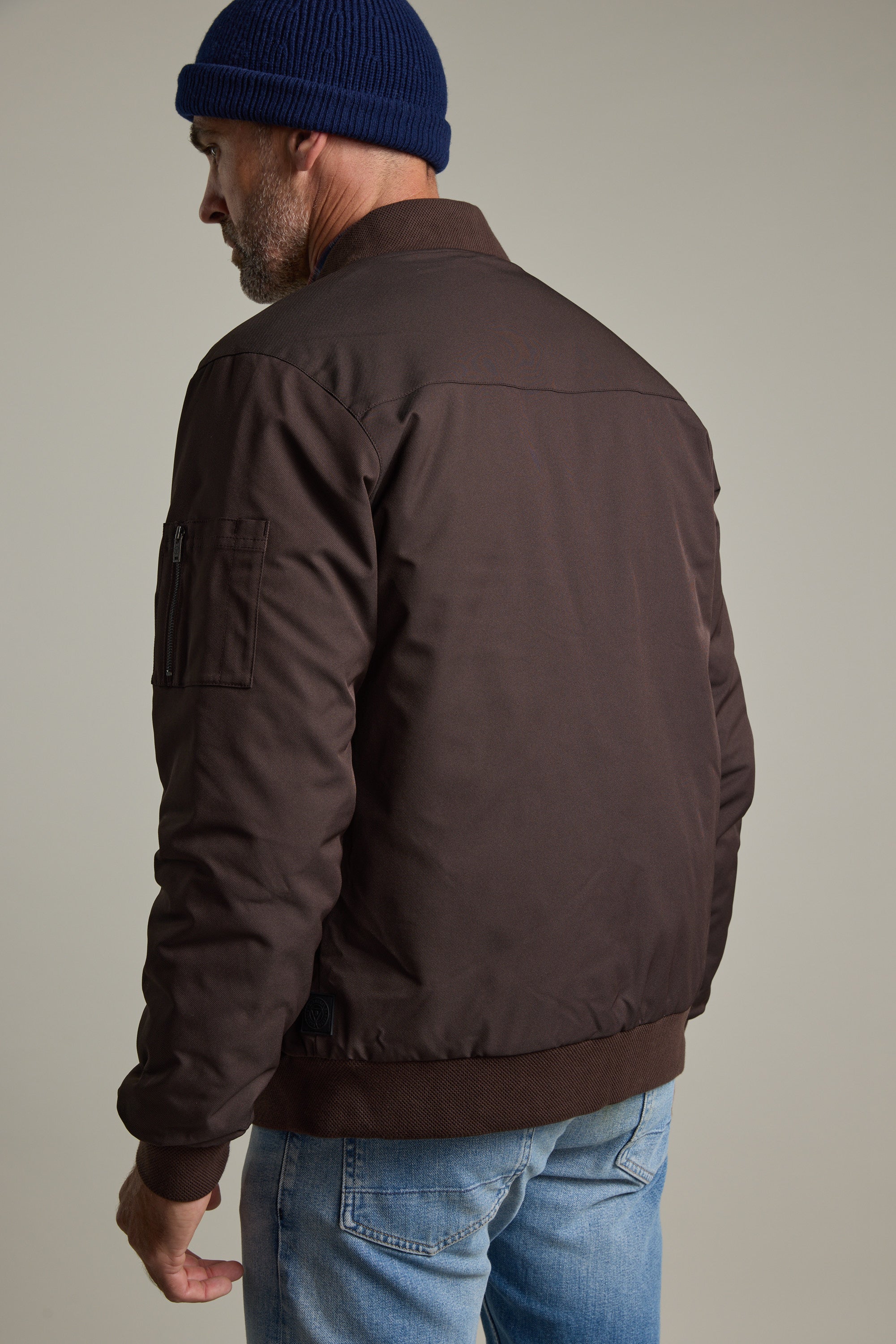 Shop Dunhill Bomber Jacket (BROWN) | Barkers