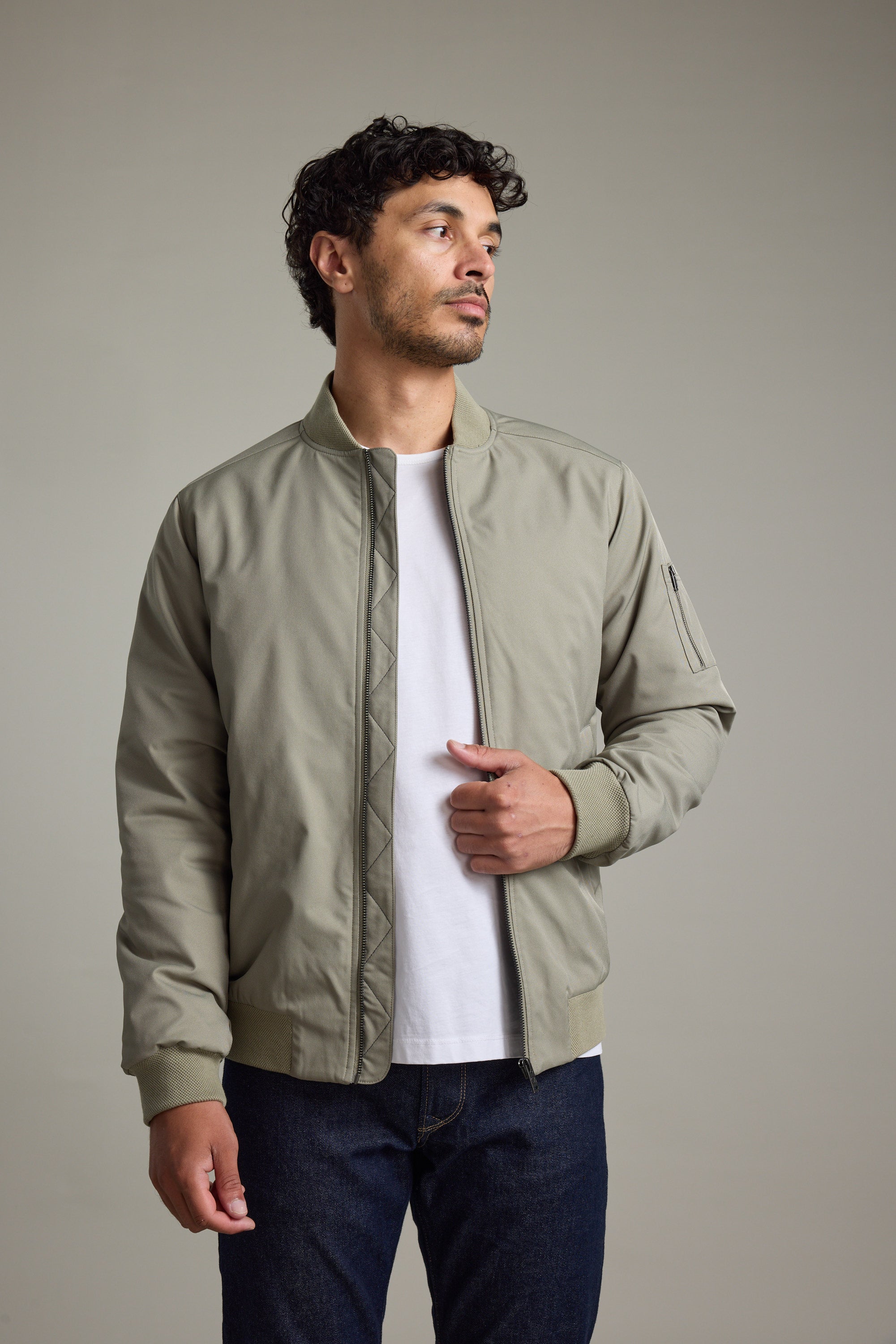 Shop Dunhill Bomber Jacket (OLIVE) | Barkers