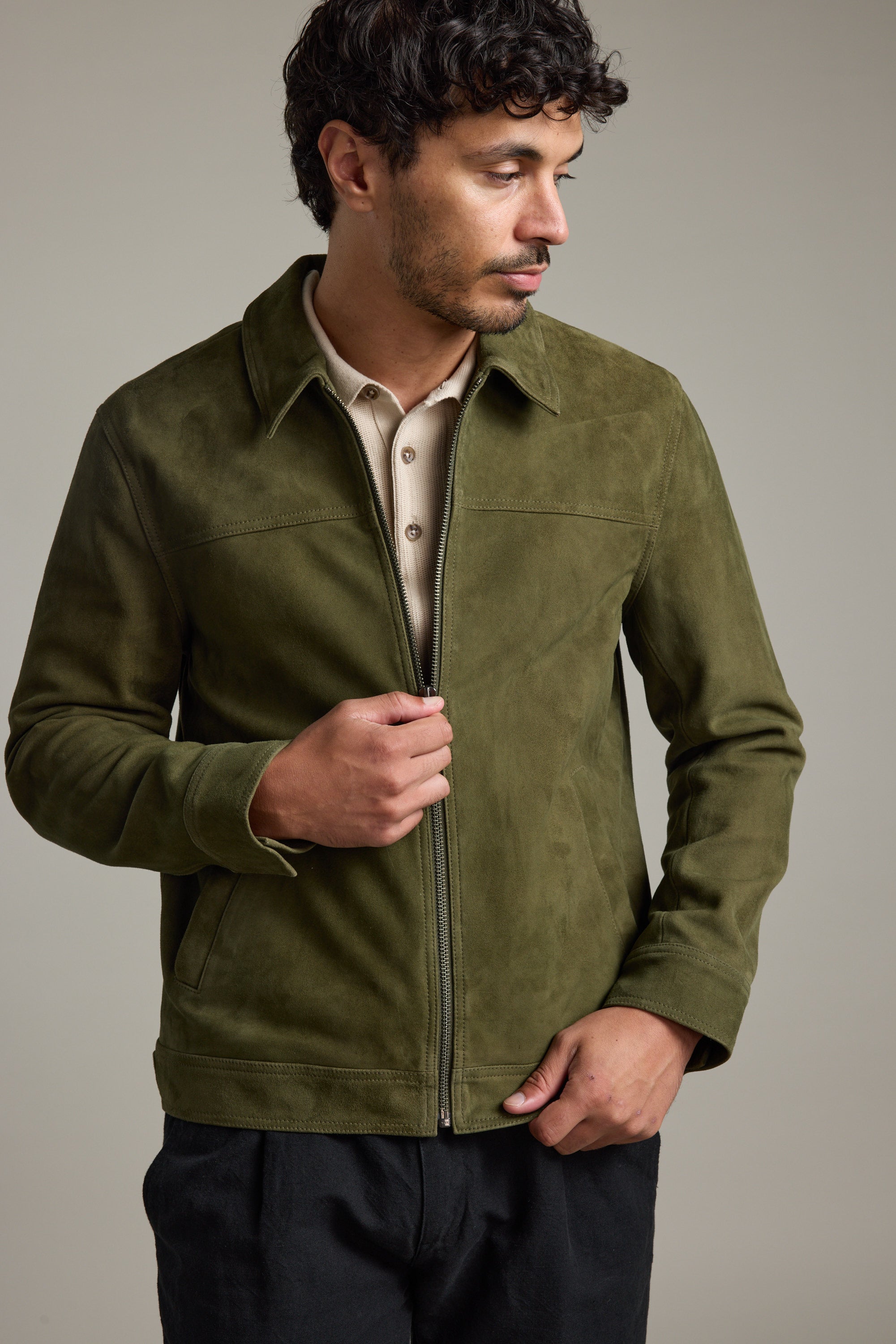 Shop Salvor Suede Jacket (MOSS) | Barkers
