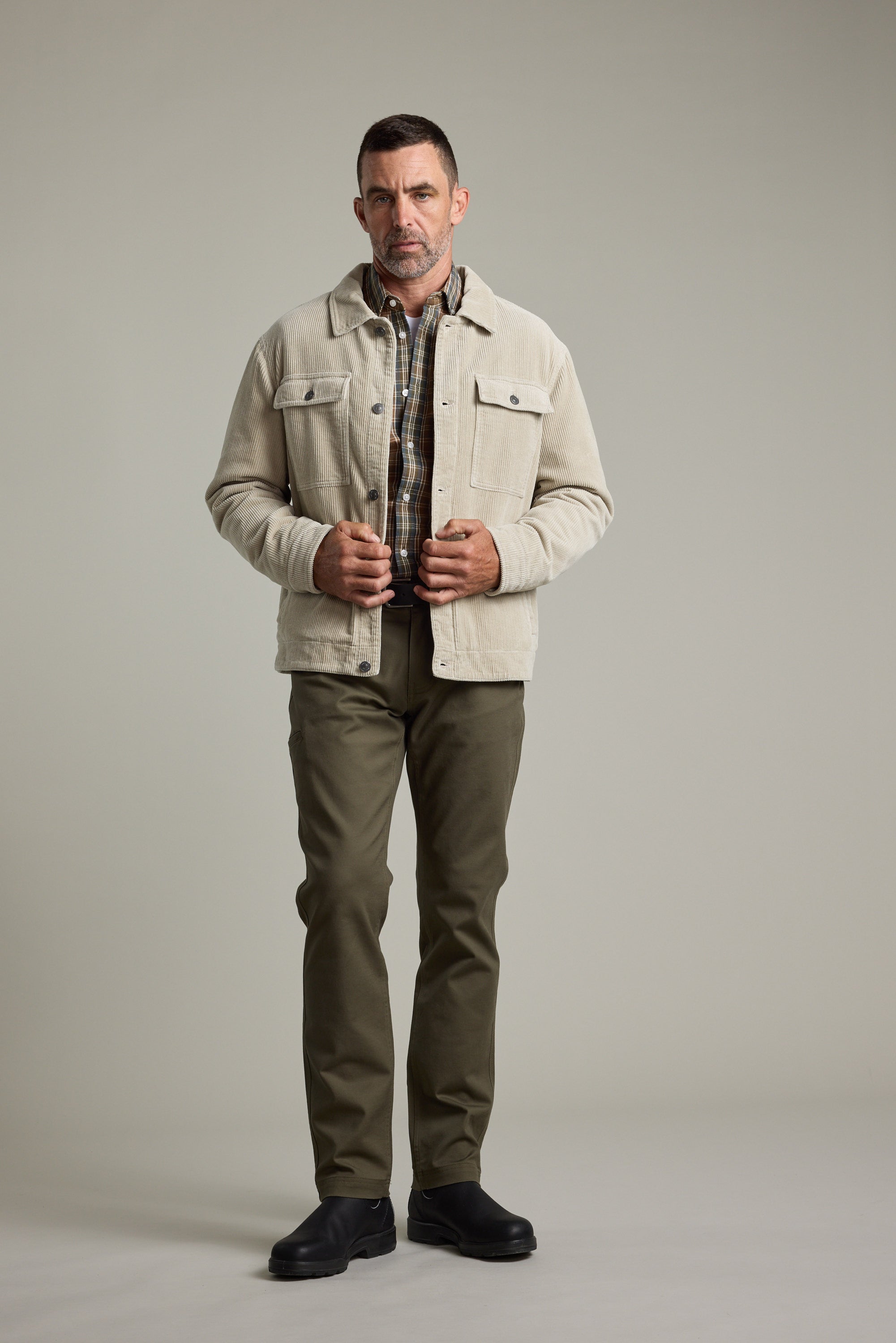 Shop Hadleys Corduroy Jacket (STONE) | Barkers
