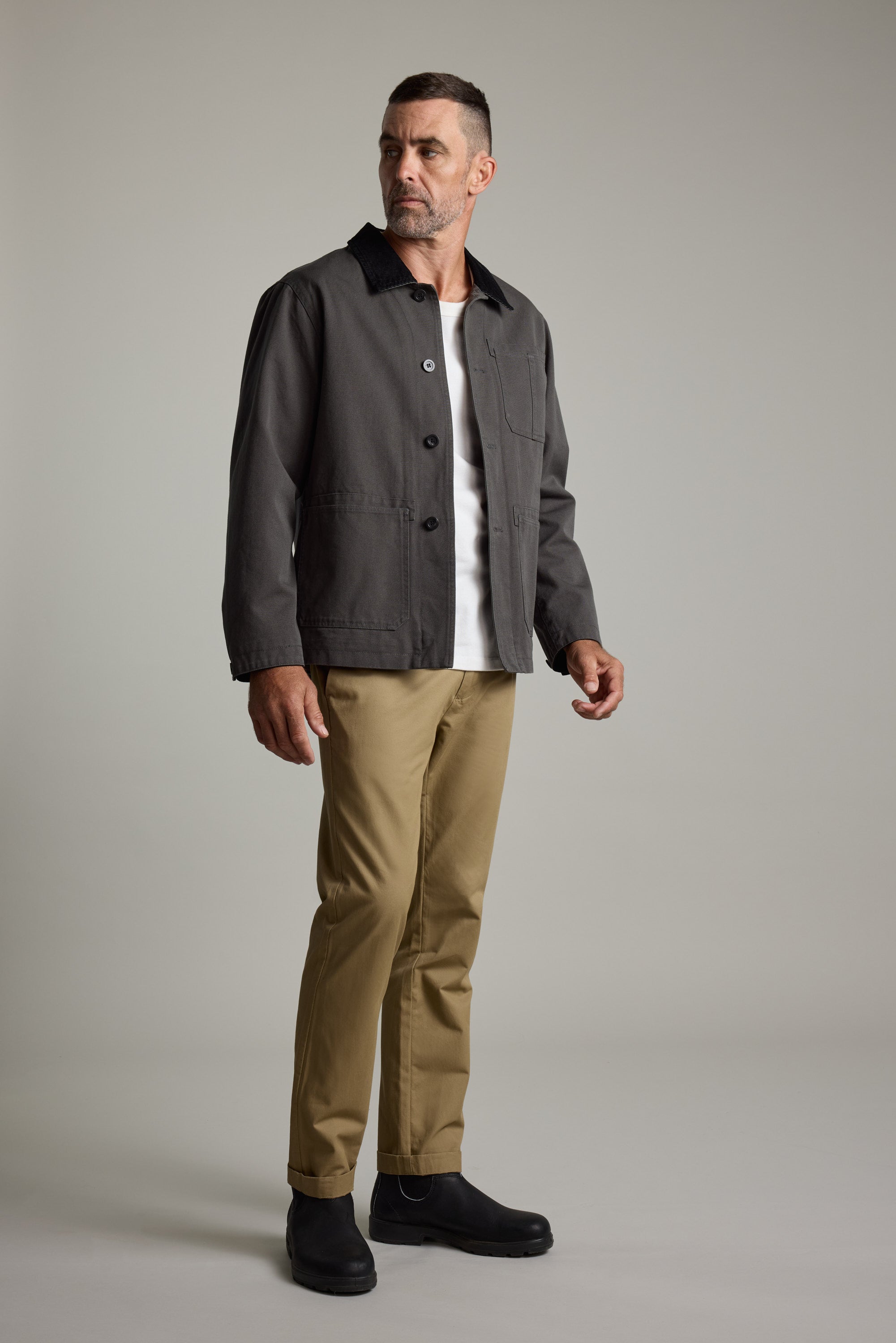 Shop Pinnacle Canvas Jacket (CHARCOAL) | Barkers