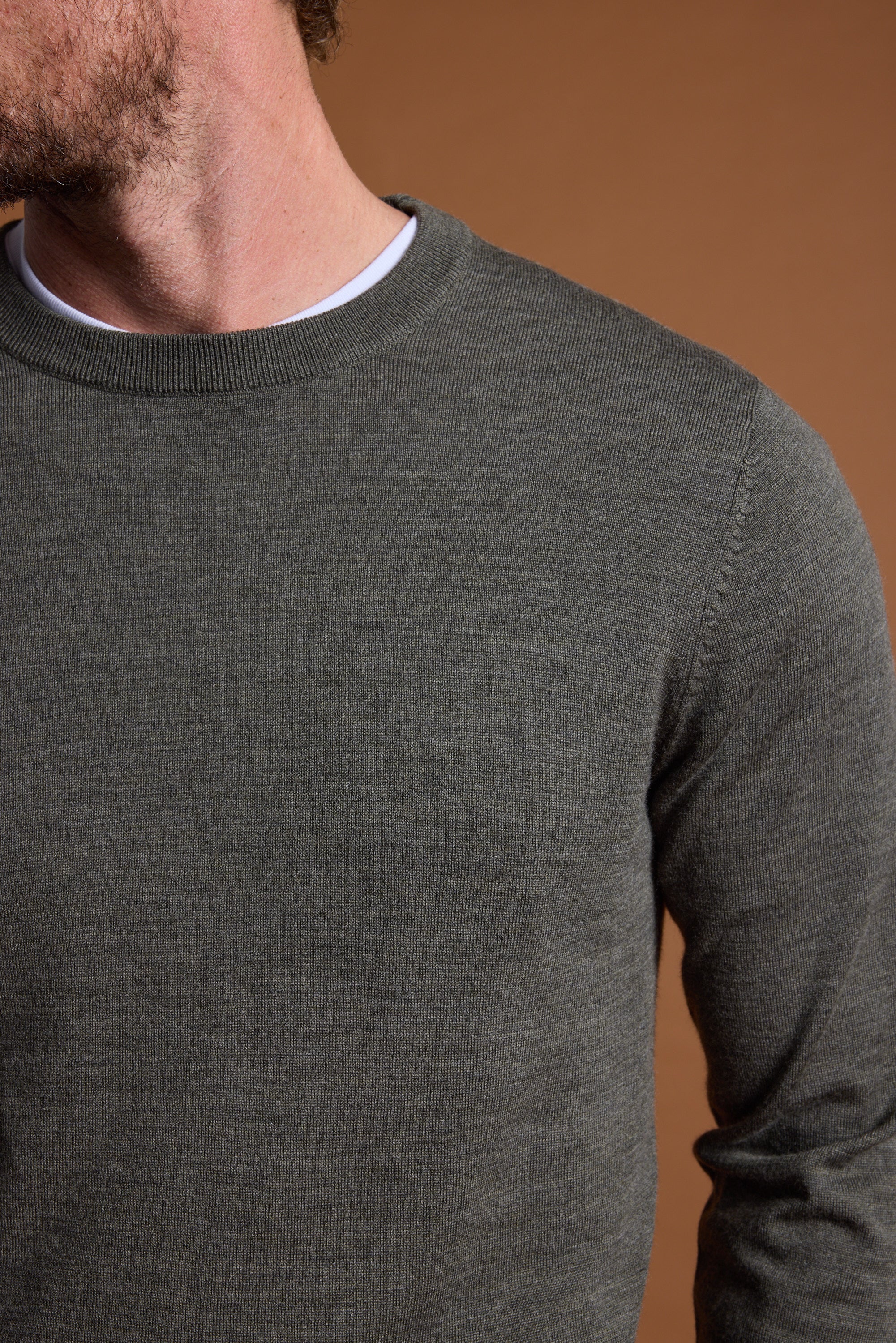 Shop Skyland ZQrx Merino Crew (KHAKI MARL) | Barkers