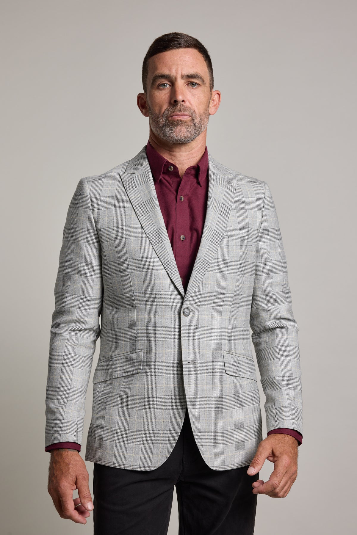 Shop Remsen Check Blazer (GREY CHECK)
