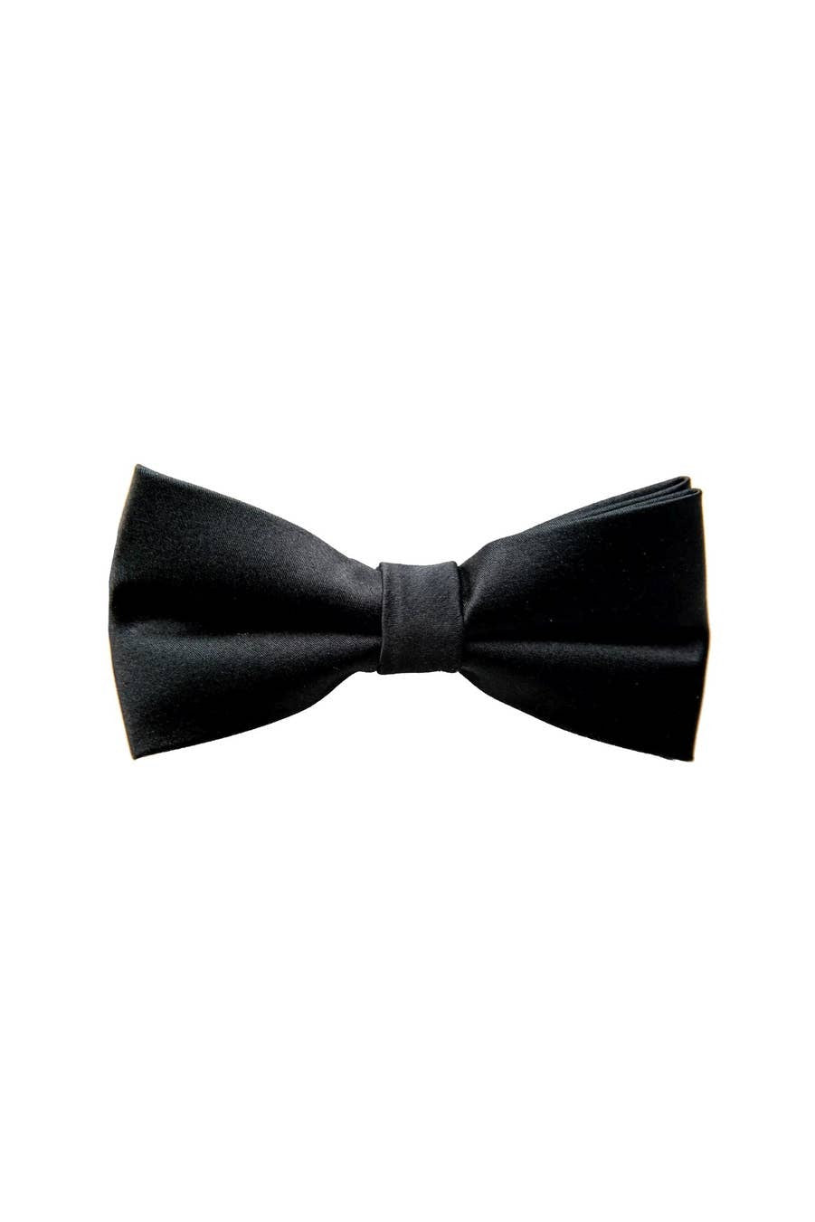 The Barkers Black Bow Tie features smooth silk fabric and an adjustable neck strap, elegantly tied and showcased against a plain white background.
