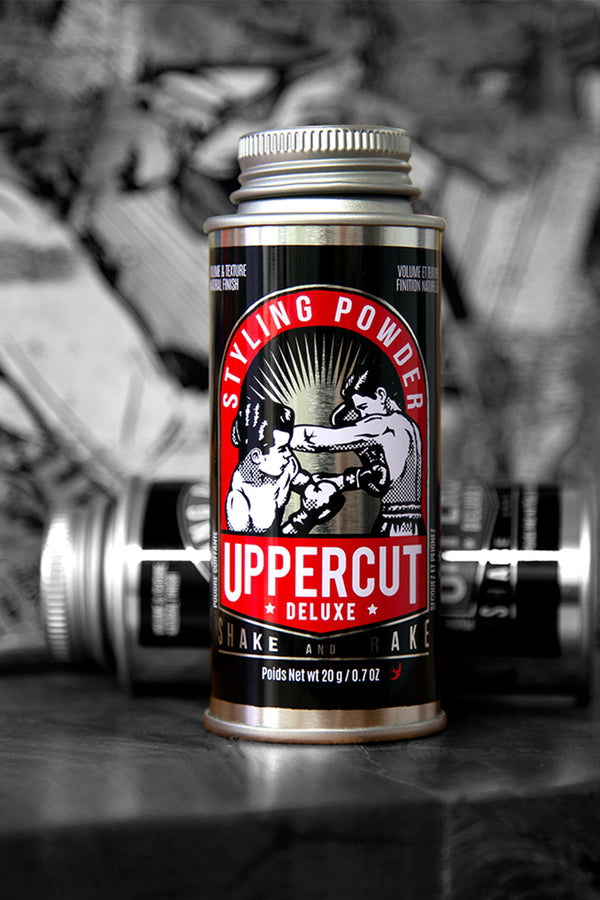 Uppercut Styling Powder 20G by Other adds hair volume with a vintage boxing-inspired design.
